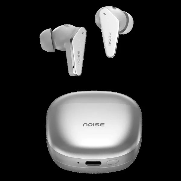 Noise Buds Vector TWS Earbuds with Environmental Noise Cancellation (IPX4 Water Resistance, Low Latency Mode, Lunar Silver)