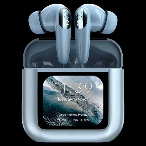 noise View Buds AUDHDPHNVIEWBUDBLU TWS Earbuds with Active Noise Cancellation (IPX4 Water Resistant, In-Built EQ Modes, Metallic Blue)