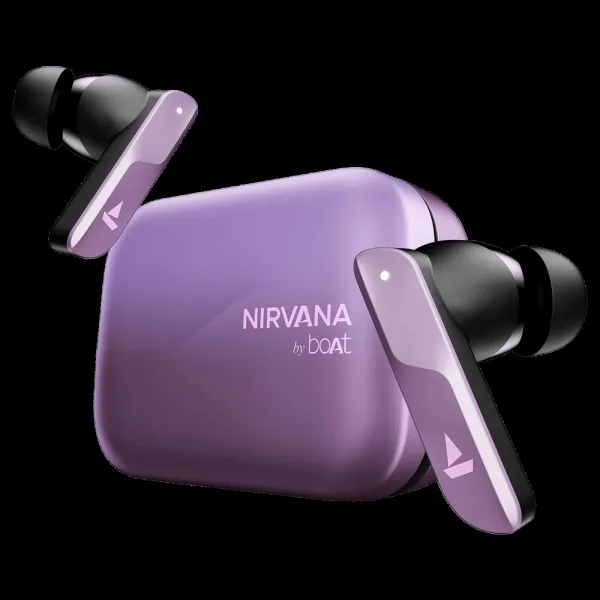 boAt Nirvana X TWS Earbuds with AI Noise Cancellation (IPX5 Water Resistant, Fast Charge, Smoky Amethyst)