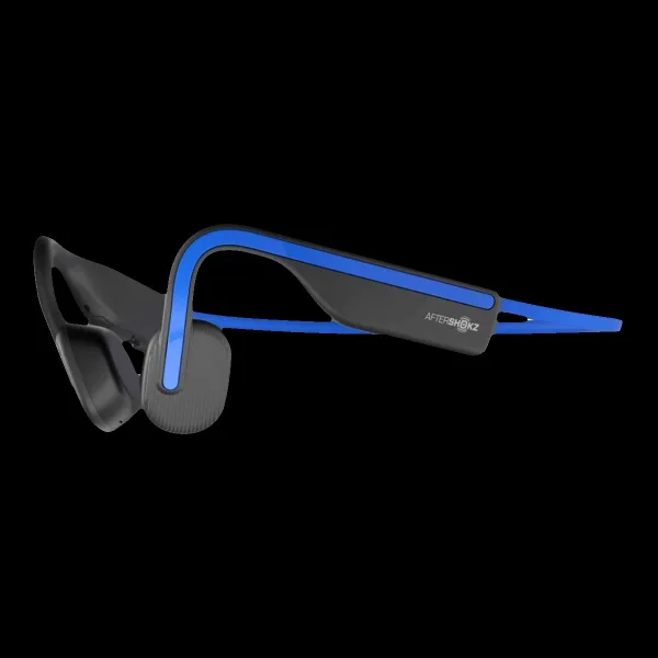 AfterShokz OpenMove Bone Conduction Bluetooth Headphone with Noise Isolation (IP55 Water Resistant, Deep Bass, Blue)