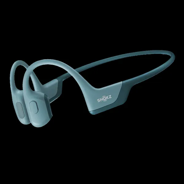 SHOKZ OpenRun Pro Bone Conduction Bluetooth Headphone with Noise Isolation (IP55 Water Resistant, Premium Sound, Blue)