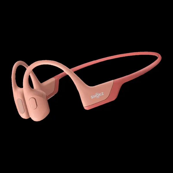 SHOKZ OpenRun Pro Bone Conduction Bluetooth Headphone with Noise Isolation (IP55 Water Resistant, Premium Sound, Pink)