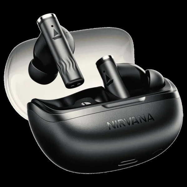 boAt Nirvana Zenith Pro TWS Earbuds with Hybrid Adaptive Active Noise Cancellation (IPX4 Water Resistance, Google Fast Pair, Velvet Grey)
