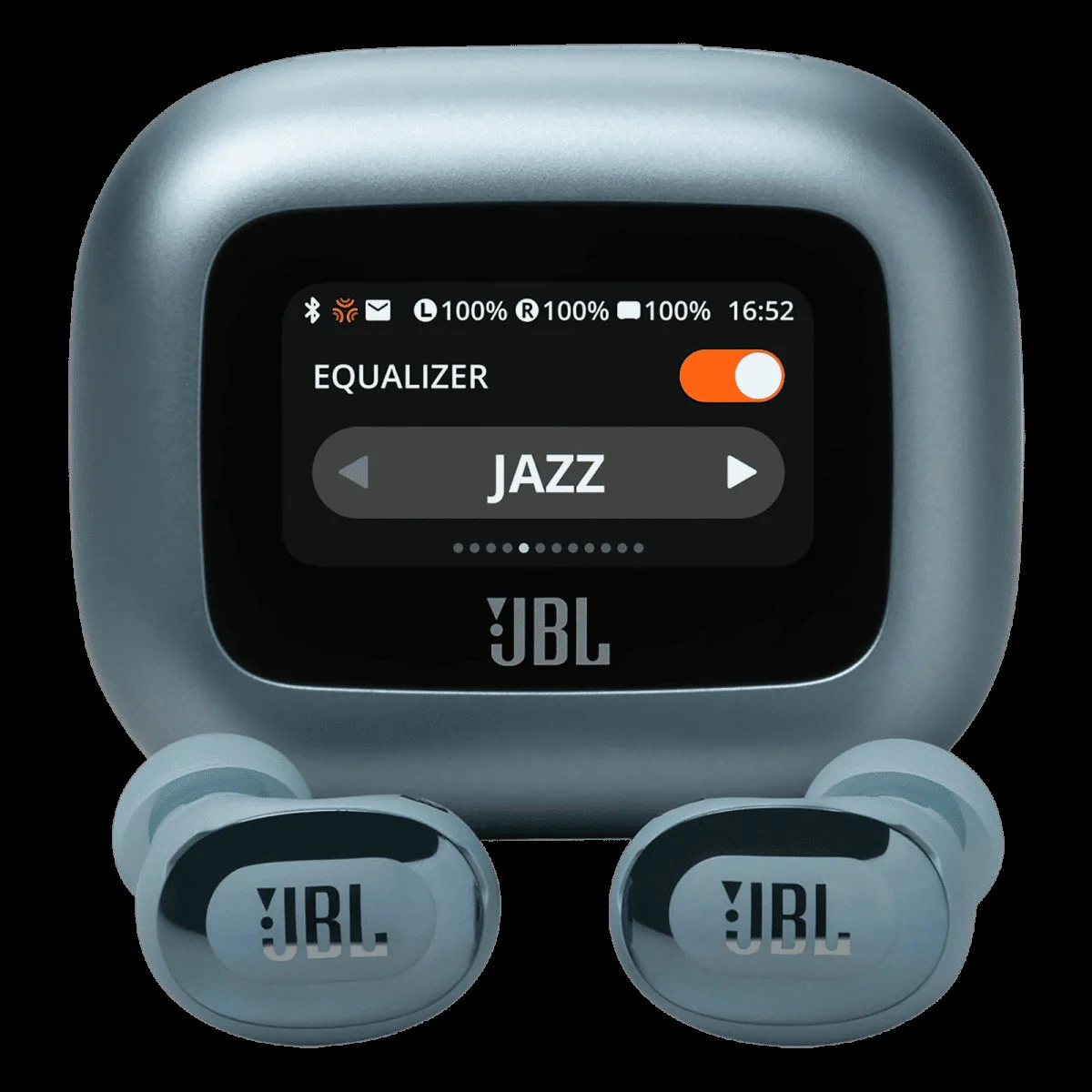 JBL Live Buds 3 TWS Earbuds with Adaptive Noise Cancellation (IP55 Water Resistant, Touchscreen Display, Blue)