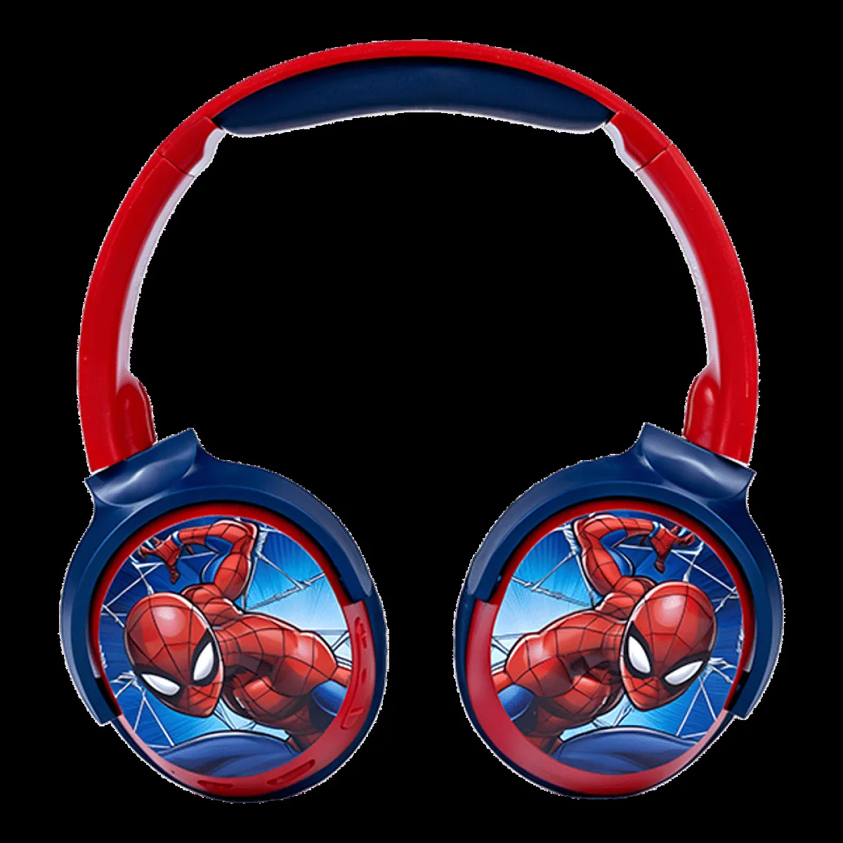 VOLKANO Marvel Spiderman MV-9955-SM Bluetooth Headphone with Mic (Kids Friendly Volume, Over Ear, Red)