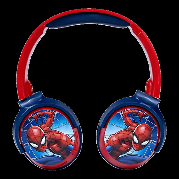 VOLKANO Marvel Spiderman MV-9955-SM Bluetooth Headphone with Mic (Kids Friendly Volume, Over Ear, Red)