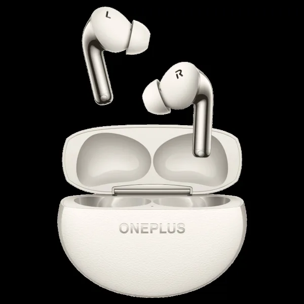 OnePlus Buds Pro 3 TWS Earbuds with Adaptive Noise Cancellation (IP55 Dust Resistant, 43 Hours Playback, Lunar Radiance)