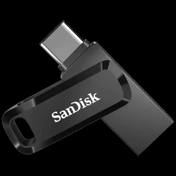 SanDisk Ultra Dual Drive Go 128GB USB Type A (3.2), USB Type C (3.2) OTG Pen Drive (Swivel Design to Protect Connectors, Black)