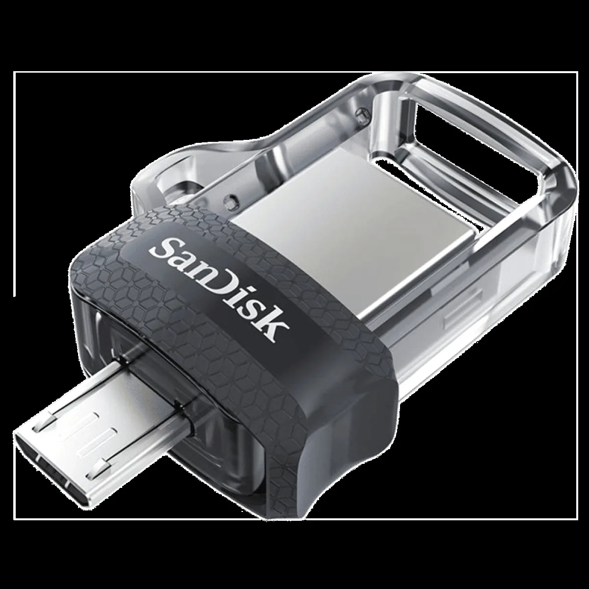 SanDisk Ultra Dual Drive m3.0 64GB Micro USB, USB (3.0) OTG Pen Drive (Retractable Design, Black & Gray)