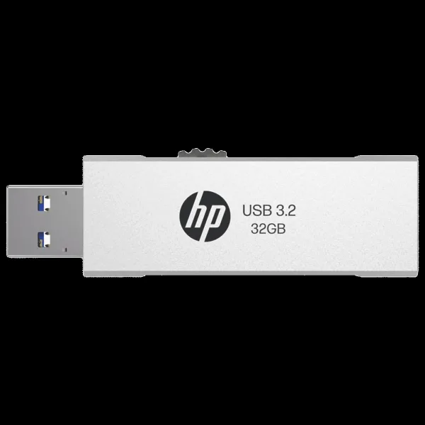 HP 818w 32GB USB Type-A (3.2) Pen Drive (Integrated Key Ring Loop, Silver)