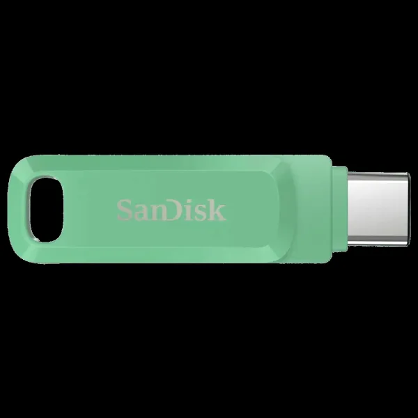 SanDisk Ultra Dual Drive Go 128GB USB Type A (3.2), USB Type C (3.2) OTG Pen Drive (Swivel Design to Protect Connectors, Absinthe Green)