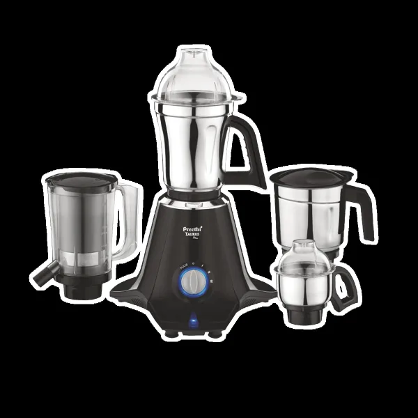 Preethi Taurus Plus 1000 Watt 4 Jars Juicer Mixer Grinder (19000 RPM, 3D Cooling System, Black)