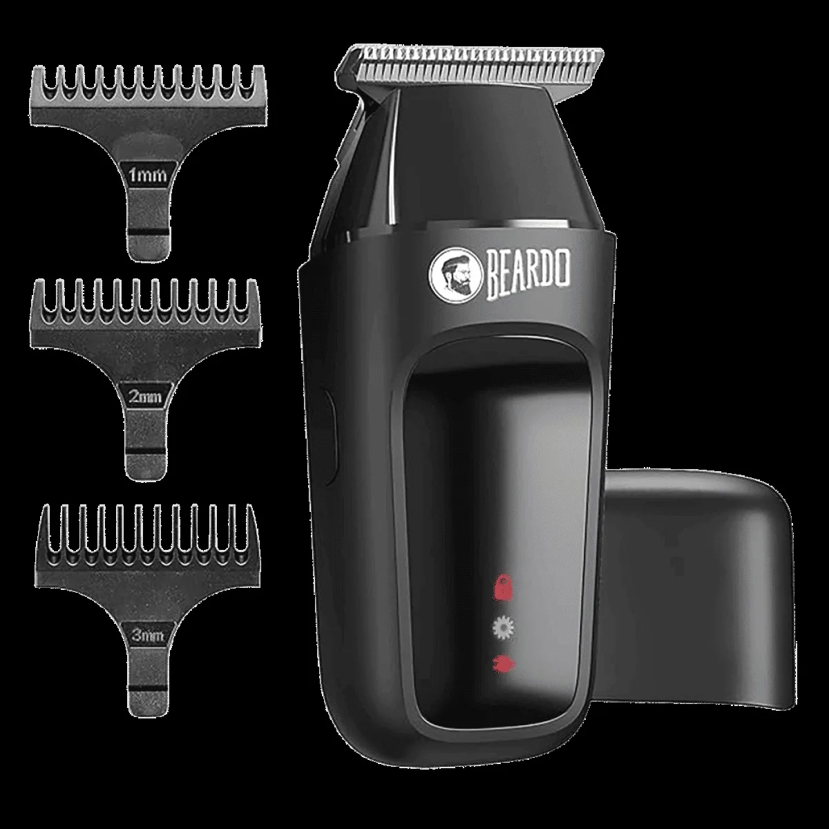 BEARDO ApeX Go Rechargeable Cordless Dry Trimmer for Beard, Body & Hair with 3 Length Settings for Men (80mins Runtime, Skin-Safe Technology, Black)