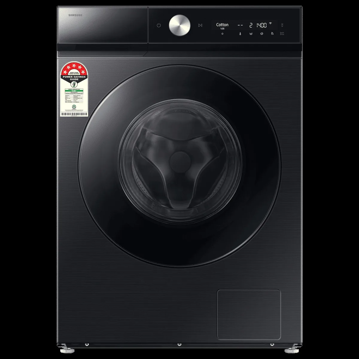 SAMSUNG 12/7 kg 5 Star Wi-Fi Inverter Fully Automatic Front Load Washer Dryer (8 Series, WD12FB8B94GBTL, AI Control Display, Black)