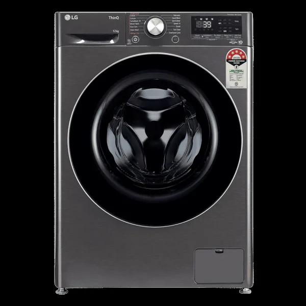 LG 12 kg 5 Star Wi-Fi Inverter Fully Automatic Front Load Washing Machine (FHP1412Z9B.APBQEIL, AI Direct Drive, Platinum Black)