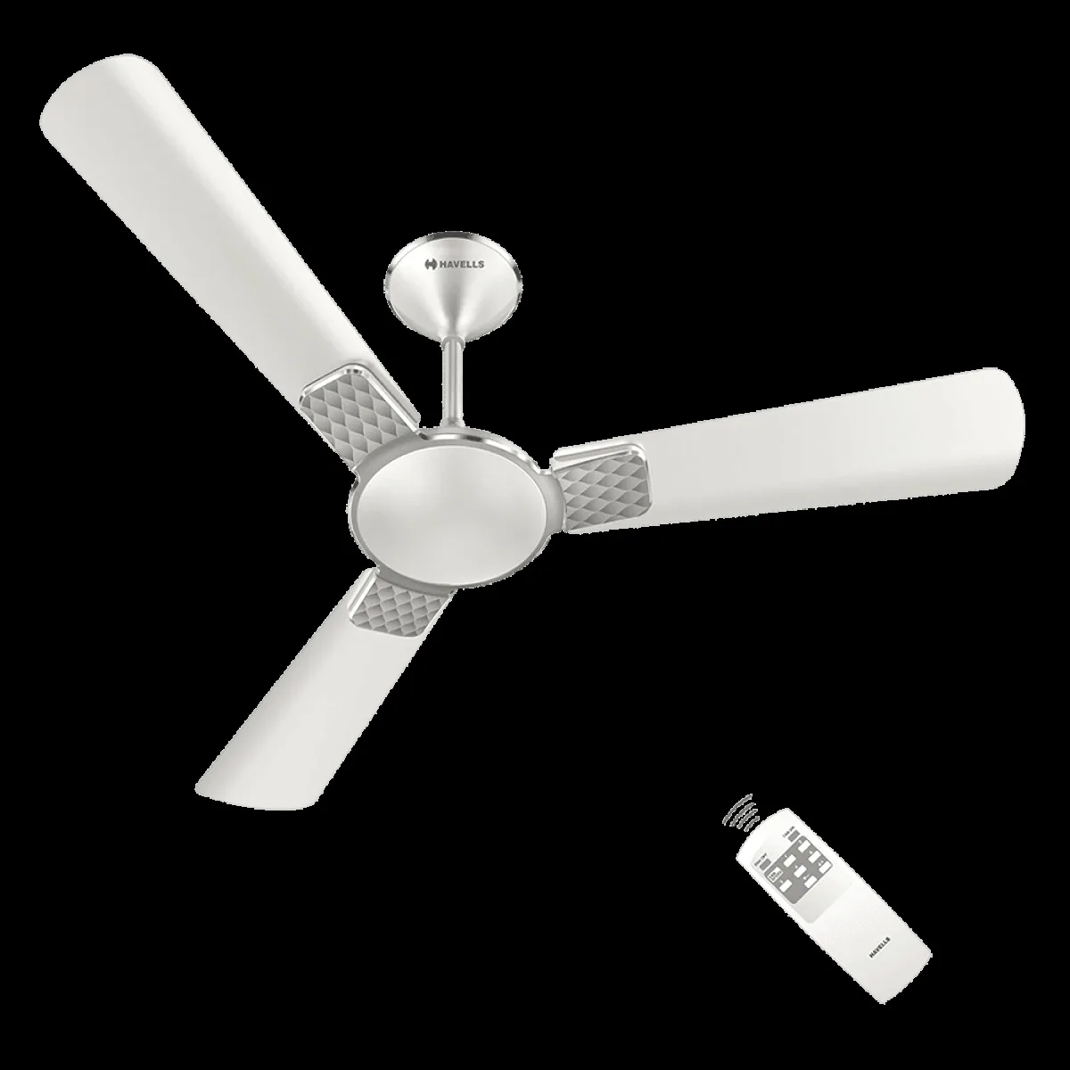 HAVELLS Enticer 5 Star 1200mm 3 Blade BLDC Motor Ceiling Fan with Remote (Dust Resistant, Pearl White Chrome)