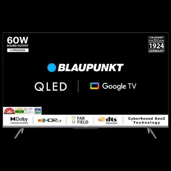 BLAUPUNKT 55QD7020 140 cm (55 inch) 4 Star QLED 4K Ultra HD Google TV with Quantum Dot Technology (2022 model)