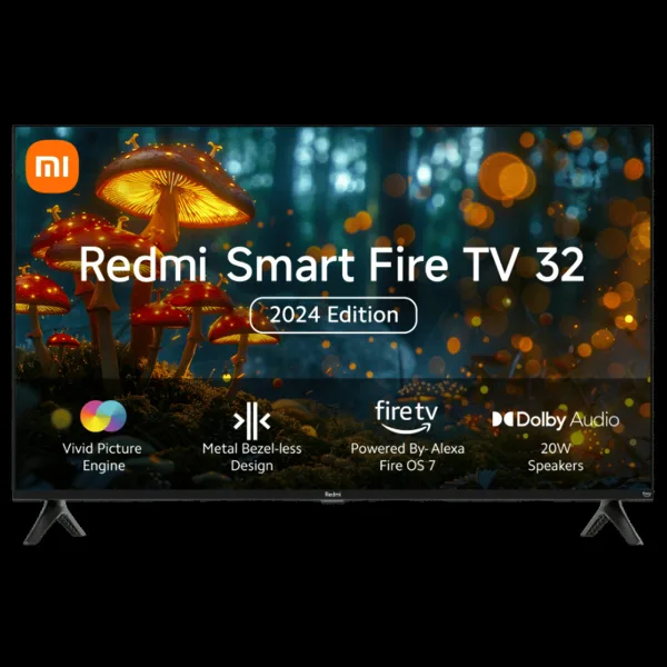 Redmi F Series 80 cm (32 inch) 3 Star HD Ready LED Smart Fire TV with Dolby Audio (2024 model)