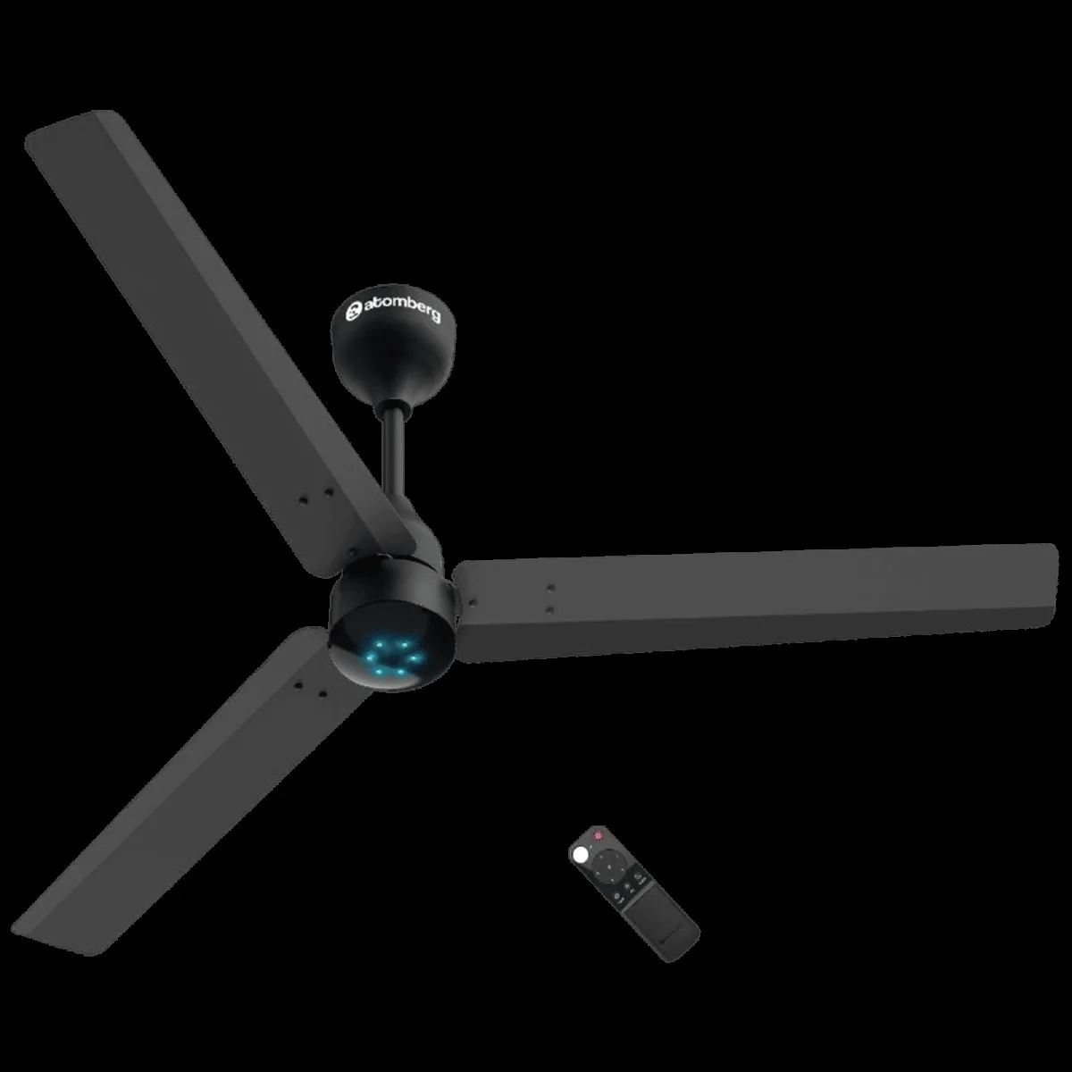 atomberg Renesa Smart 5 Star 1200mm 3 Blade BLDC Motor Smart Ceiling Fan with Remote (Boost Mode, Black)