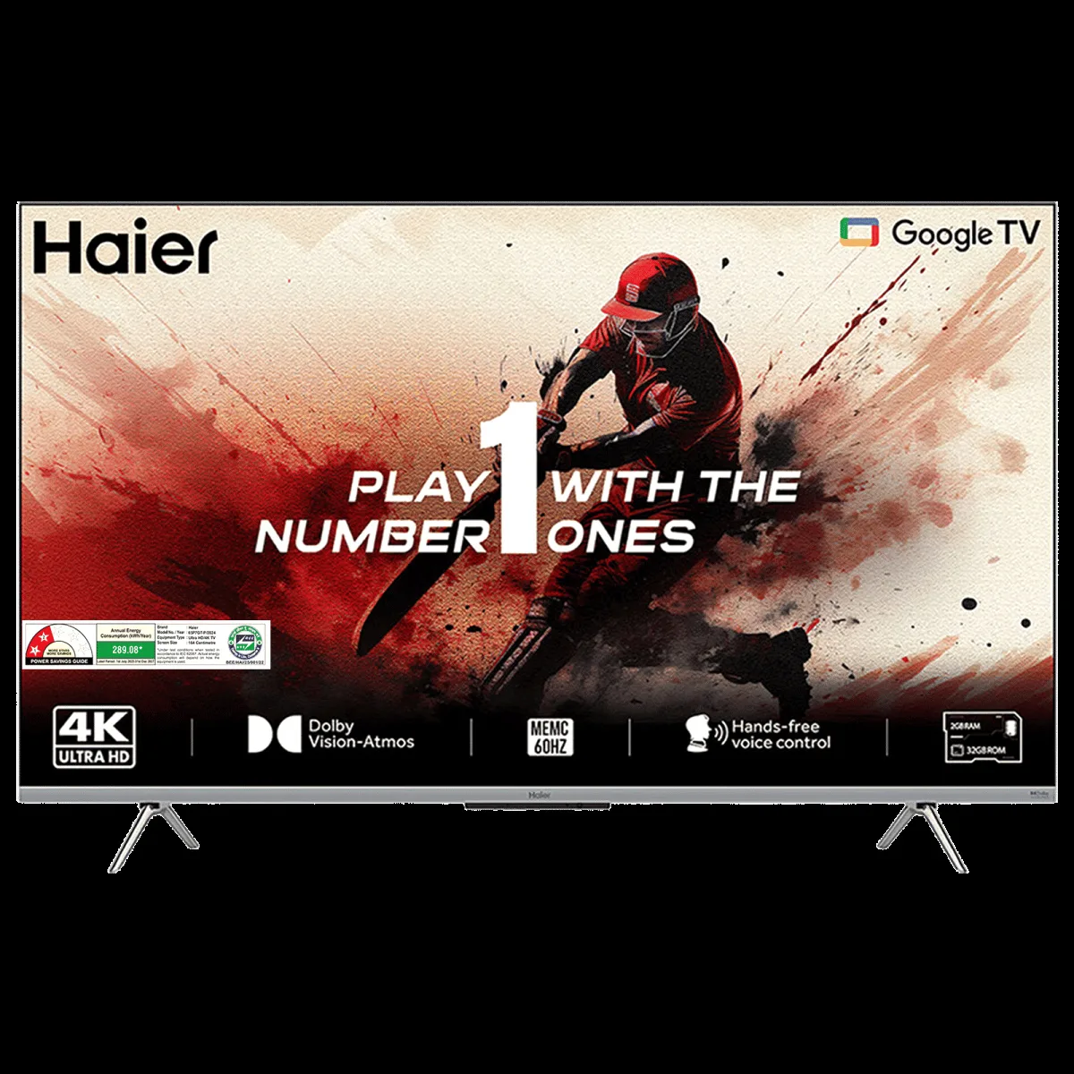 Haier P7 Series 165 cm (65 inch) 2 Star 4K Ultra HD LED Smart Google TV with Dolby Vision & Dolby Atmos (2024 model)