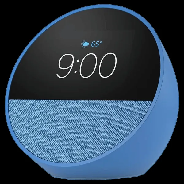 amazon Echo Spot with Built-in Alexa Smart Wi-Fi Speaker (Customizable Smart Clock, Ocean Blue)