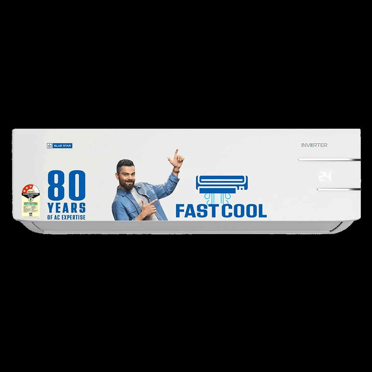 Blue Star YNU 5 in 1 Convertible 2 Ton 3 Star Inverter Split AC with Turbo Cool ( Copper Condenser, IC324YNU)