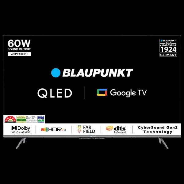 BLAUPUNKT 50QD7010 127 cm (50 inch) 4 Star QLED 4K Ultra HD Google TV with Dolby Vision and Dolby Atmos (2022 model)
