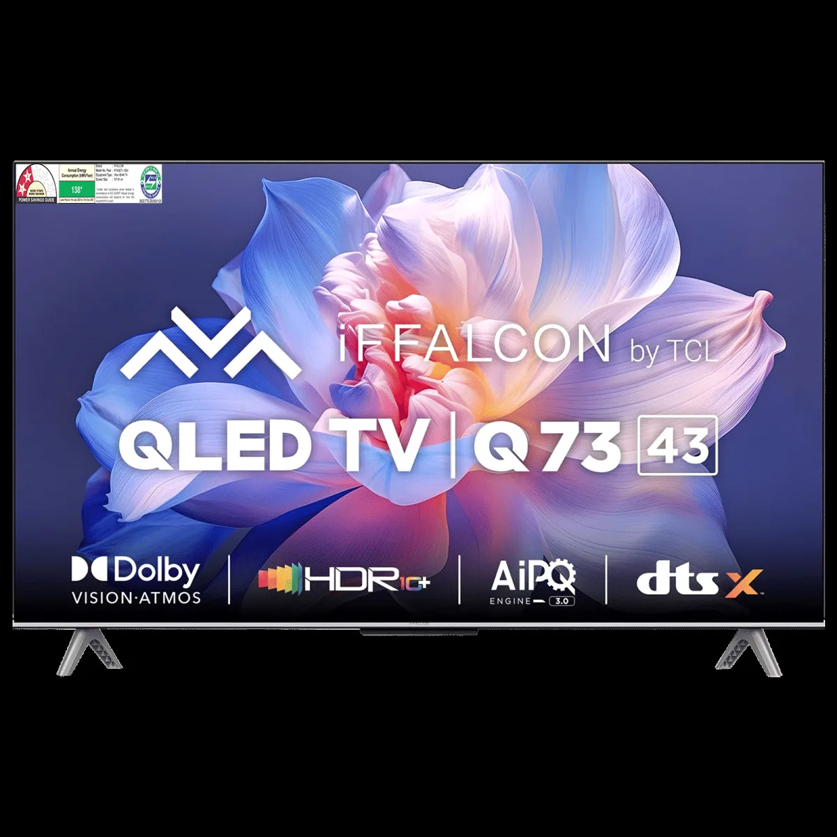 iFFALCON Q73 109 cm (43 inch) 2 Star QLED 4K Ultra HD Google TV with Dolby Vision & Dolby Atmos (2023 model)