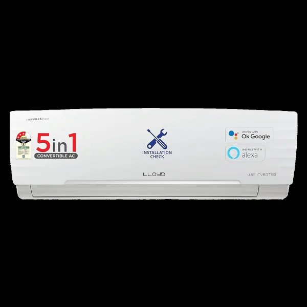 LLOYD 5 in 1 Convertible 1.5 Ton 3 Star Inverter Split Smart AC with Wi-Fi Supported (Copper Condenser, GLS18V3FWCXV)