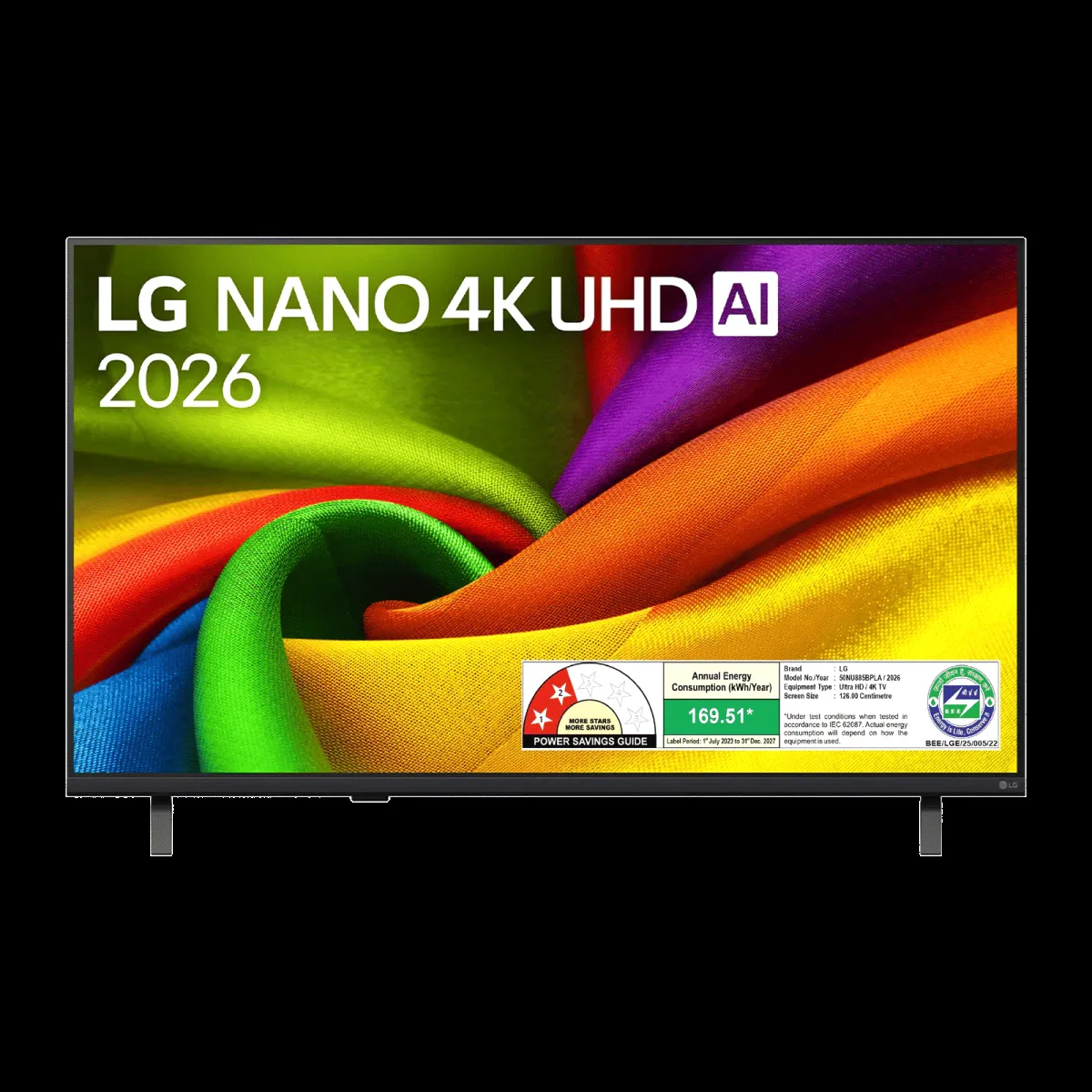 LG Nano AI 50NU885BPLA 127 cm (50 inch) 2 Star 4K Ultra HD Smart webOS 26 TV with AI Hub (2026 model)