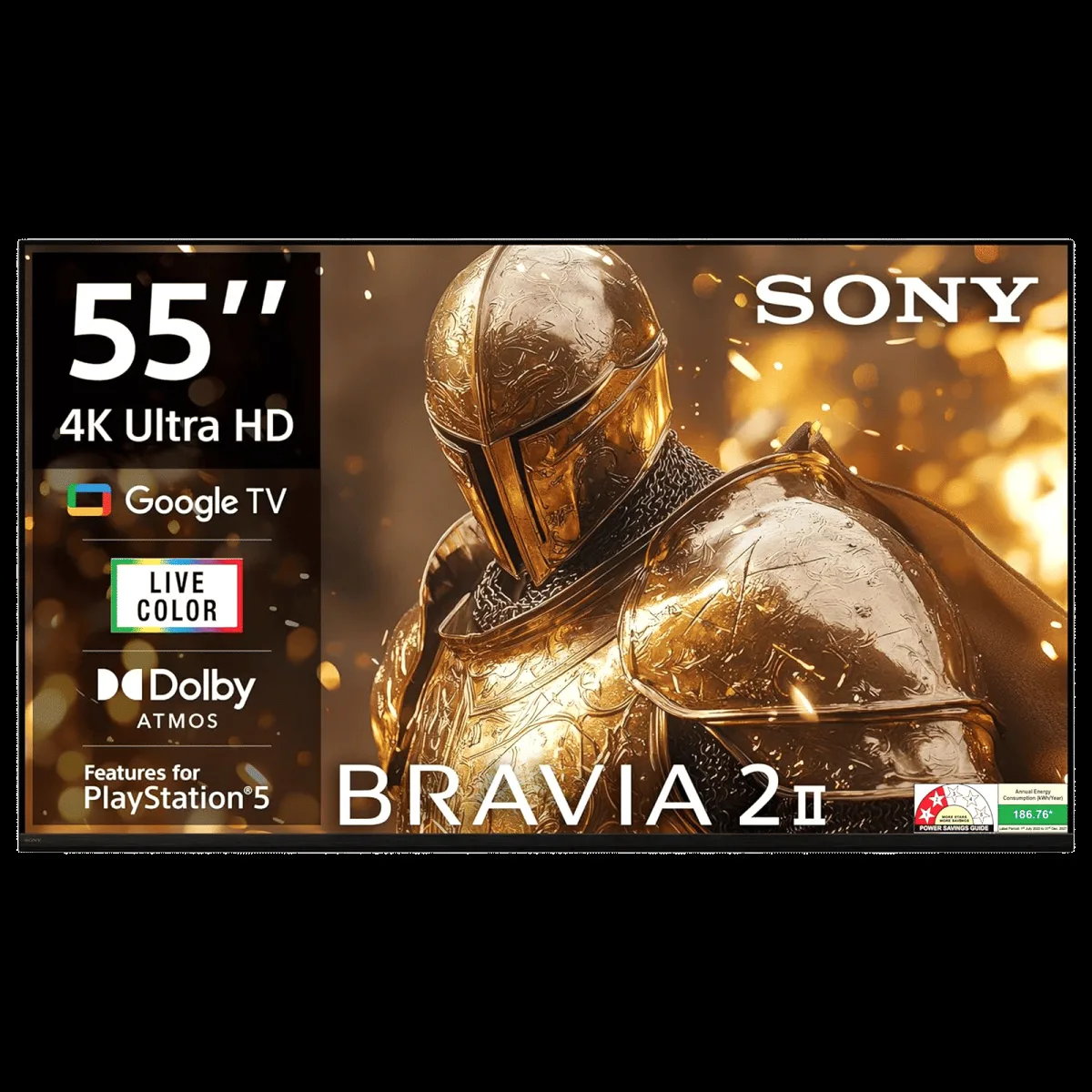 SONY BRAVIA 2 II 140 cm (55 inch) 2 Star 4K Ultra HD LED Smart Google TV with Google Assistant (2025 model)