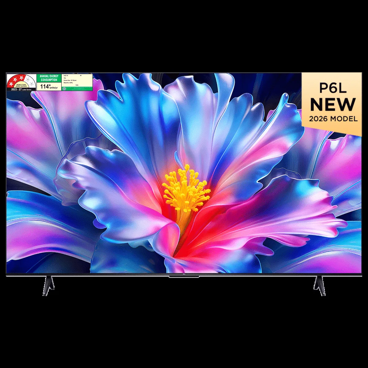 TCL P Series 109.22 cm (43 inch) 3 Star LED 4K Super Ultra HD Smart Google TV with Google Voice Assistant (2026 Model)