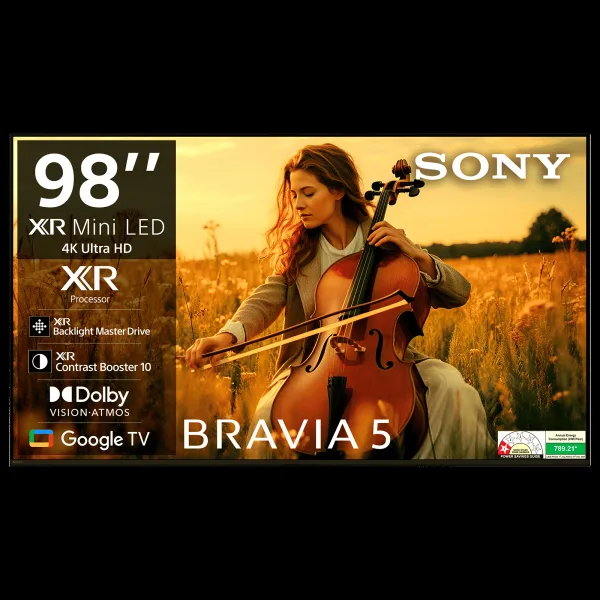 SONY BRAVIA 5 247 cm (98 inch) 1 Star Mini LED 4K Ultra HD Smart Google TV with Dolby Vision & Dolby Atmos (2025 model)
