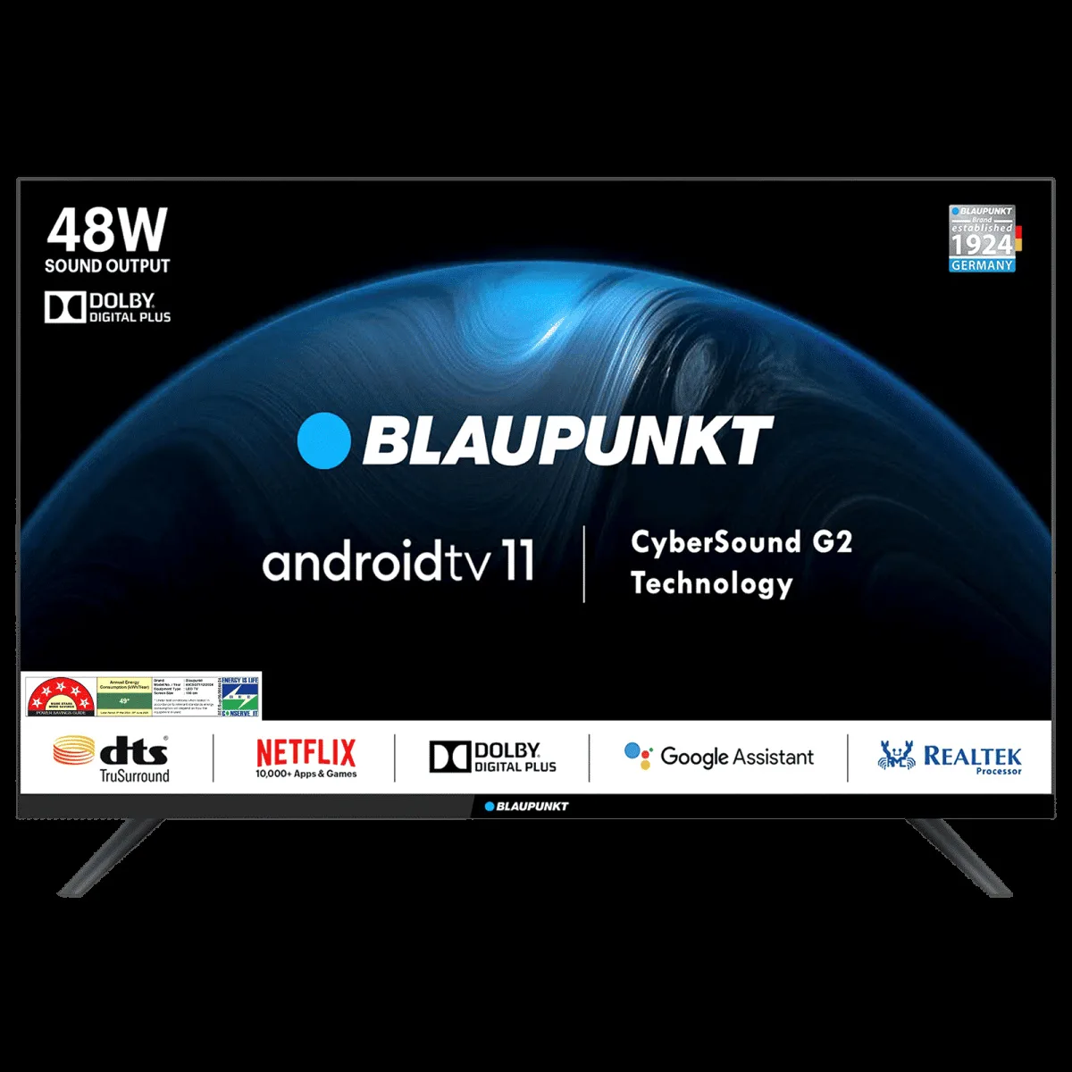 BLAUPUNKT CyberSound G2 Series 100 cm (40 inch) 3 Star Full HD LED Smart Android TV with Dolby Digital Plus (2023 model)