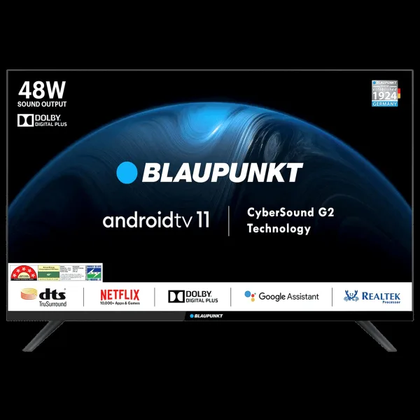BLAUPUNKT CyberSound G2 Series 100 cm (40 inch) 3 Star Full HD LED Smart Android TV with Dolby Digital Plus (2023 model)
