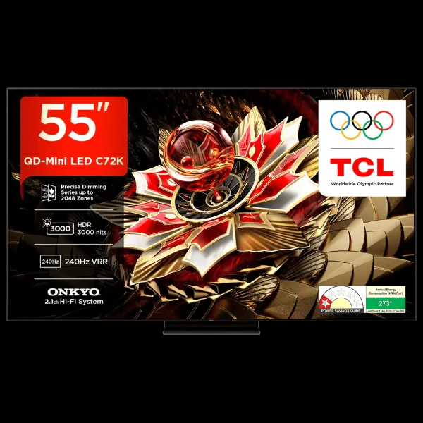 TCL C72K 140 cm (55 inch) 1 Star 4k Ultra HD Google TV with Precise Dimming Technology (2025 model)