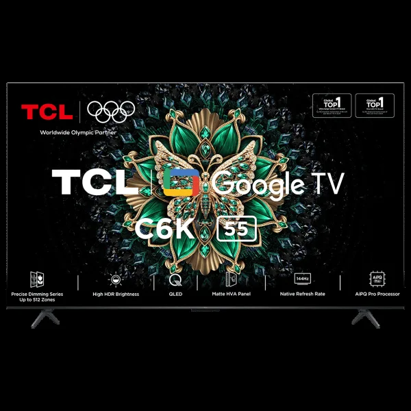 TCL C6K 140 cm (55 inch) QD-Mini LED 4K Ultra HD Smart Google TV with Google Voice Assistant (2025 model)