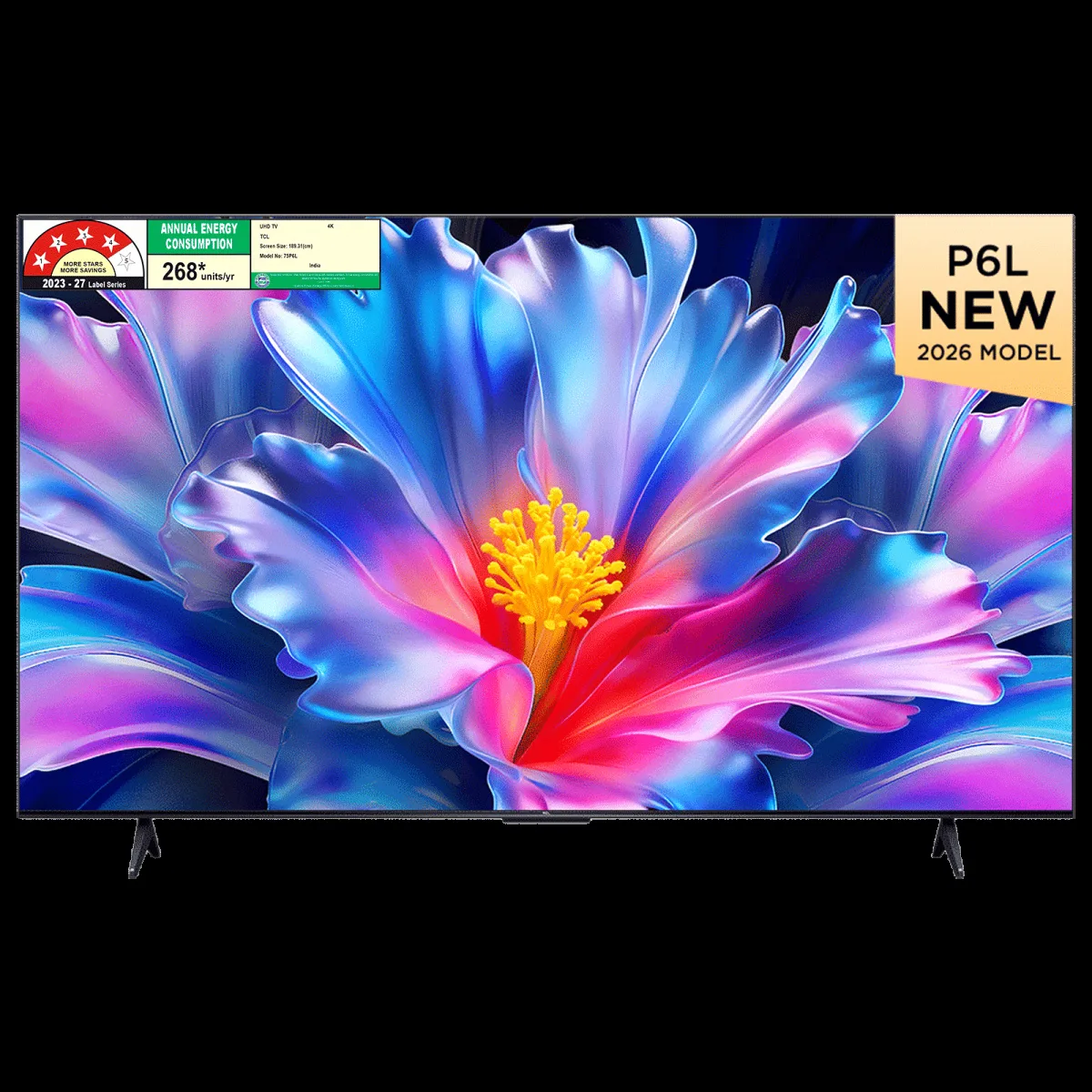 TCL P series 190.5 cm (75 inch) 4 Star LED 4K Super Ultra HD Smart Google TV with Google Voice Assistant (2026 Model)