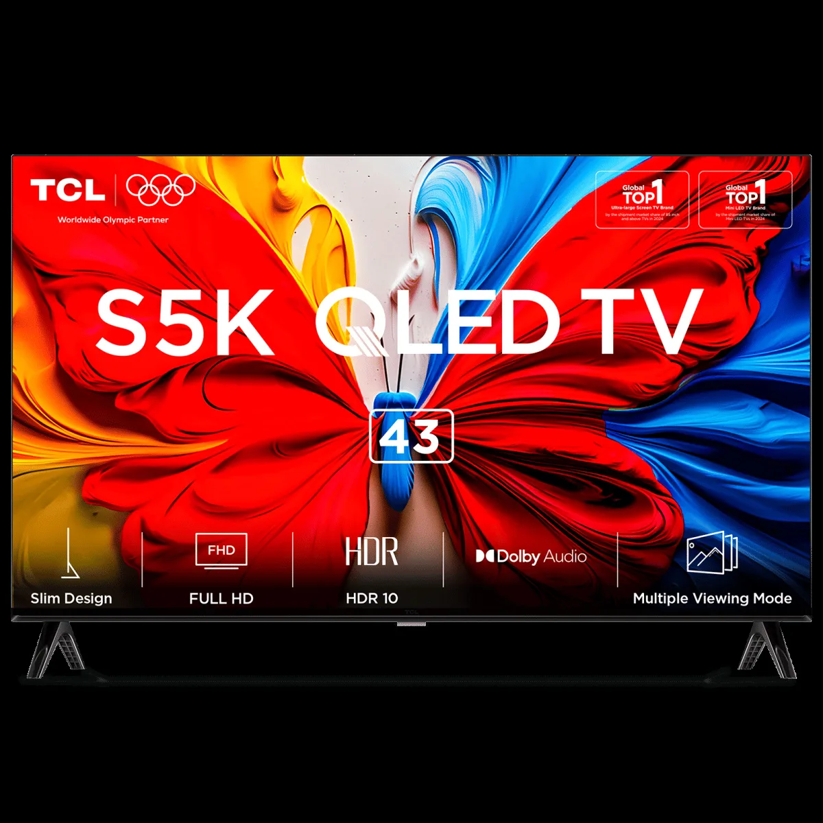 TCL S5K 109 cm (43 inch) QLED Full HD Smart Google TV with Google Voice Assistant (2025 model)