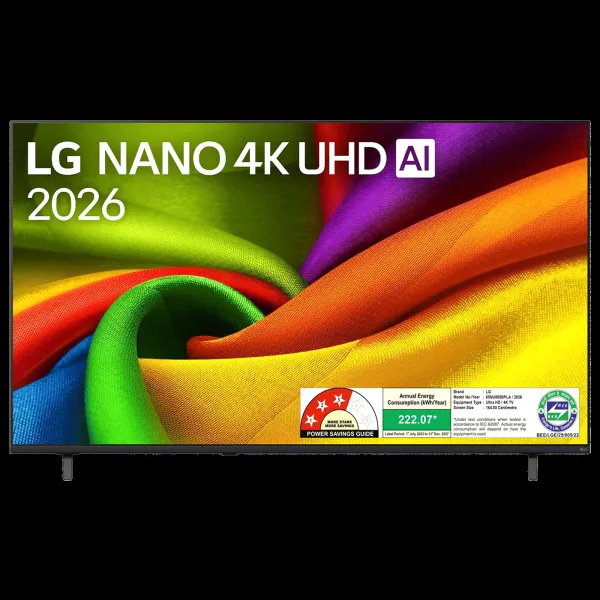 LG NanoCell AI NU885 165 cm (65 inch) 3 Star 4K Ultra HD Smart webOS TV with Intelligent Voice Recognition (2026 model)