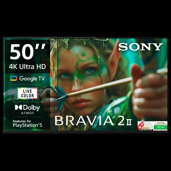 SONY BRAVIA 2 II 127 cm (50 inch) 2 Star 4K Ultra HD LCD Smart Android TV with Built- in Chromecast (2025 model)?