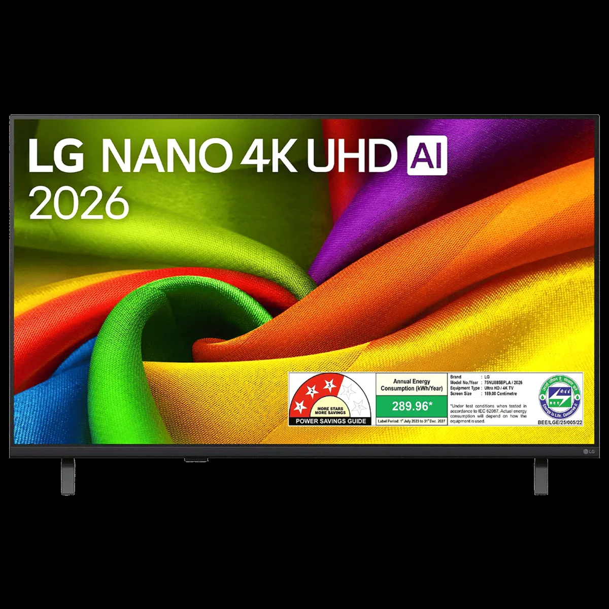 LG NanoCell AI NU885 190 cm (75 inch) 3 Star 4K Ultra HD Smart webOS TV with Intelligent Voice Recognition (2026 model)