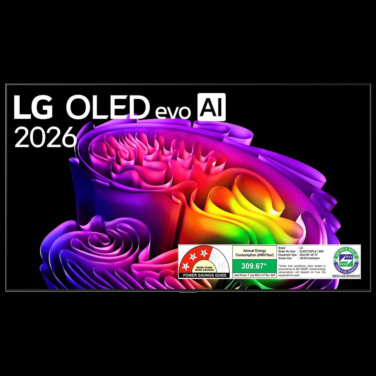 LG evo AI 195 cm (77 inch) 3 Star OLED 4K Ultra HD Smart webOS TV with Intelligent Voice Recognition (2026 model)