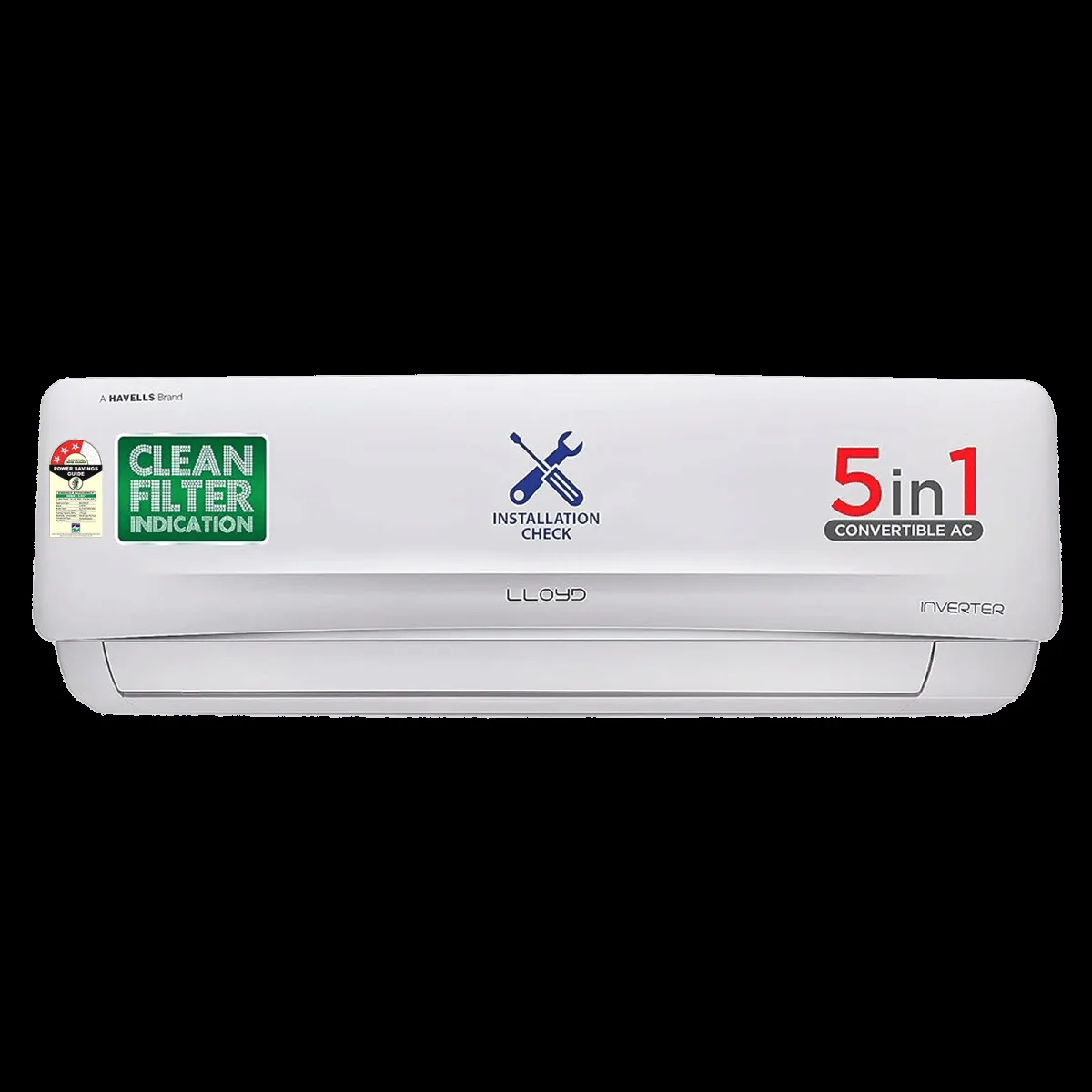 LLOYD Element 5 in 1 Convertible 1 Ton 3 Star Inverter Split AC with Anti-Viral Dust Filter (Copper Condenser, GLS12I3FOSEV)