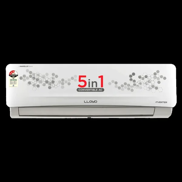 LLOYD 5 in 1 Convertible 1.2 Ton 3 Star Inverter Split AC with Anti-bacteria Filter (Copper Condenser, GLS15I3FWSEV)