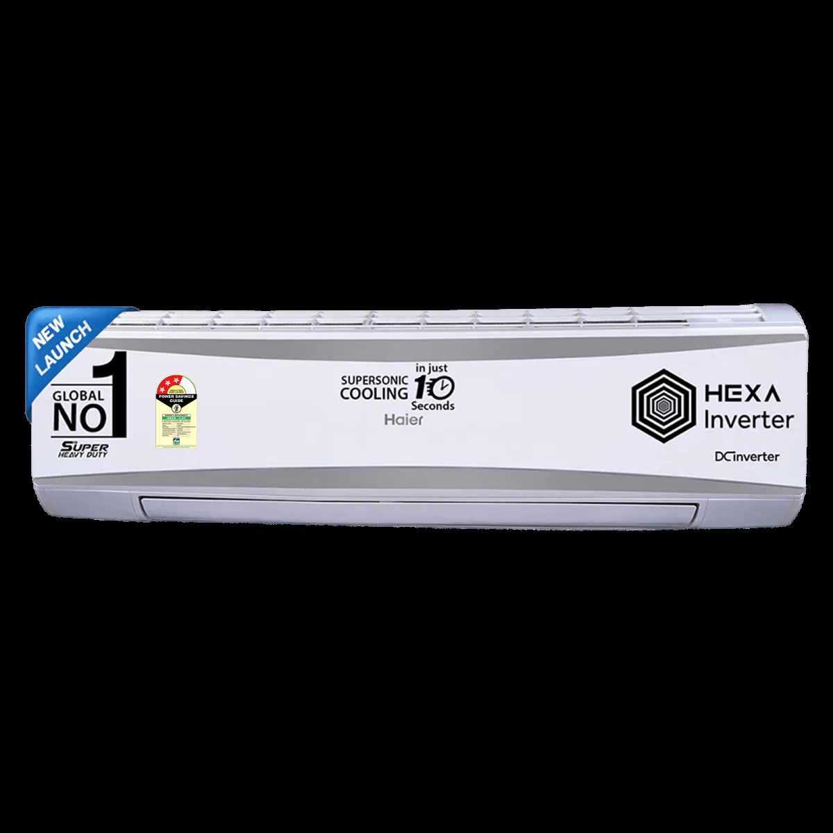 Haier Super Heavy Duty 7 in 1 Convertible 2.2 Ton 3 Star Hexa Inverter Split AC with Frost Self Clean (Copper Condenser, HSU72SHD-AOW3BN-INV)