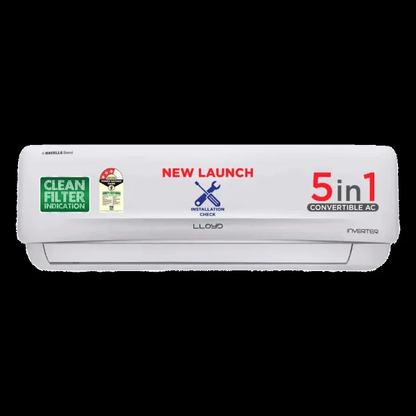 LLOYD Element Series 5 in 1 Convertible 2 Ton 3 Star Inverter Split AC with Stabilizer Free Operation (Copper Condenser, GLS24I3KWSEM)