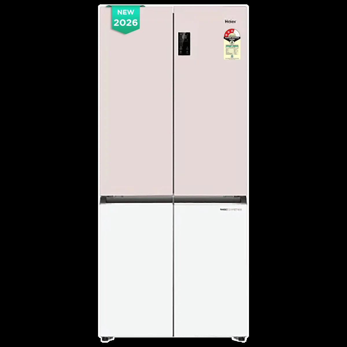 Haier Vogue Lumiere 520 Litres 3 Star Frost Free Side by Side Refrigerator with Digital Display Panel (HRB-600RW, Rosette White) (2026 Model)