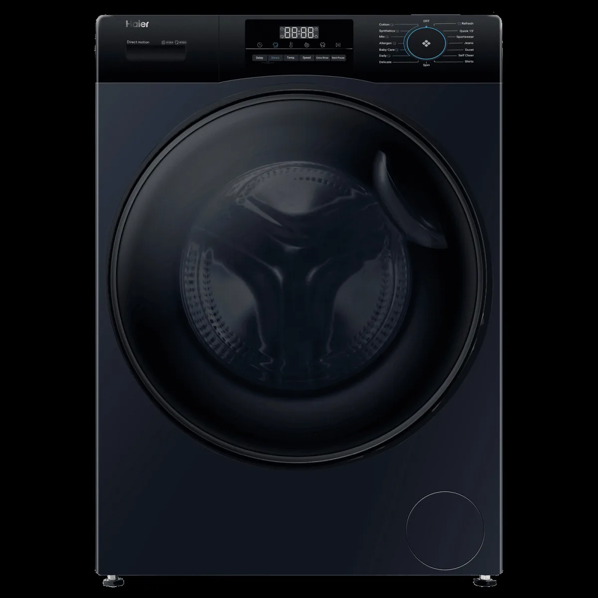 Haier 9 kg 5 Star Fully Automatic Front Load Washing Machine (929, HW90-DM14929ECBK, Anti Bacterial Technology, Black)