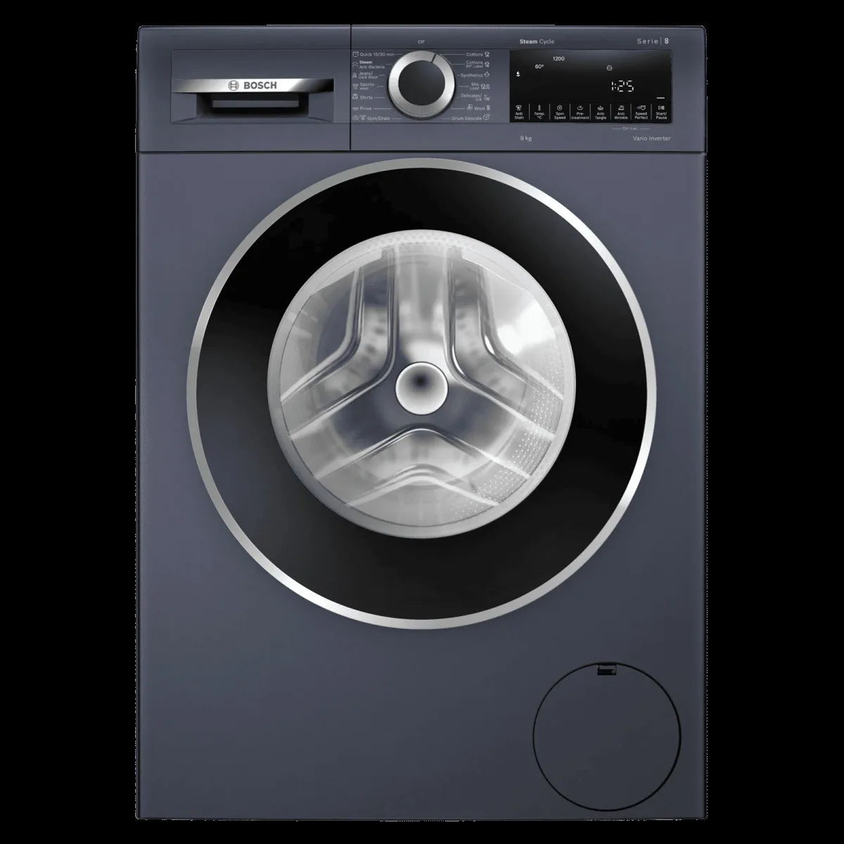 BOSCH 9 kg 5 Star Fully Automatic Front Load Washing Machine (Series 6, WGA1420PIN, Anti Wrinkle Feature, Dark Lake)